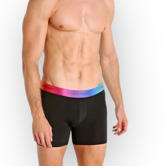 Calvin Klein 'Pride Edit' Boxer Brief - Black with Rainbow 0618 - Picture 6 of 6
